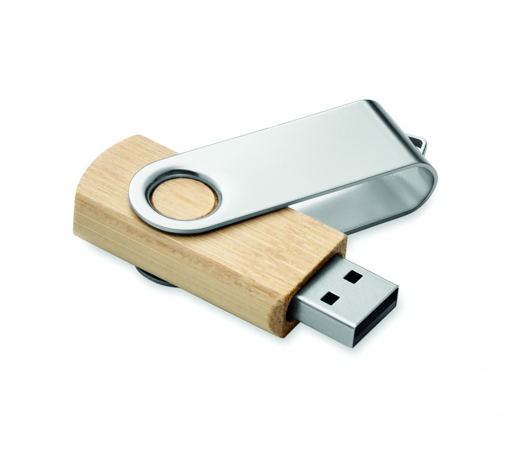 Logotrade Logogeschenke das Foto: Techmate Bambus USB 16GB       MO6898-40