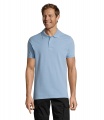 PERFECT MEN Polo 180g, Piqué in Himmelblau