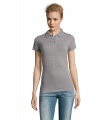 PERFECT DAMEN POLO 180g, Grau Melange 2