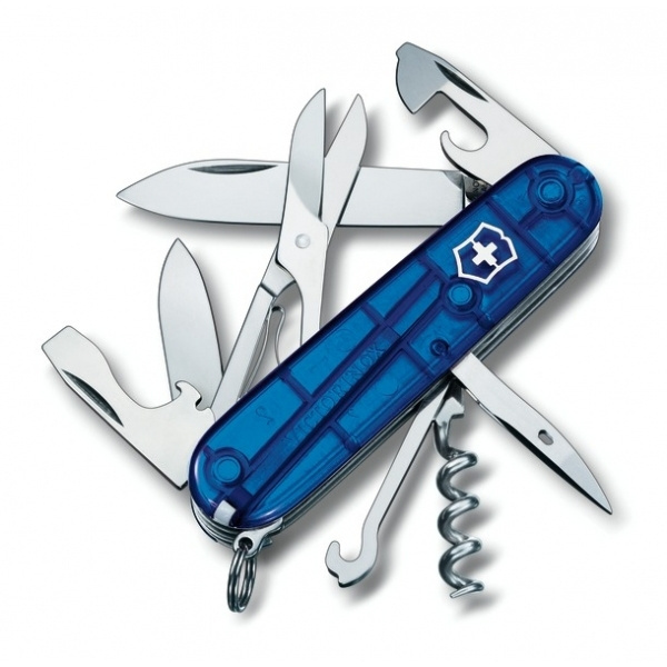 Logotrade Werbeartikel das Foto: Taschenmesser Climber transparent Victorinox