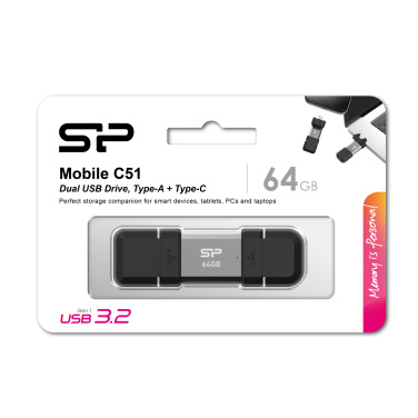 Logotrade Werbegeschenke das Foto: USB-Stick Silicon Power Mobile - C51 3.2, 64 GB