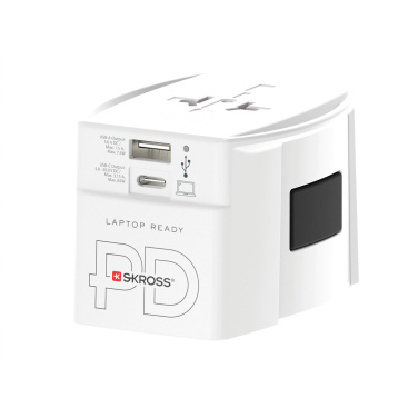 Logotrade Geschäftsgeschenke das Foto: SKROSS World Travel Adapter MUV 65W PD mit USB-C-Kabel