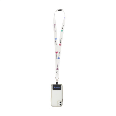 Logotrade Firmengeschenke das Foto: Lanyard Sublimation Safety RPET 2 cm mit Patch