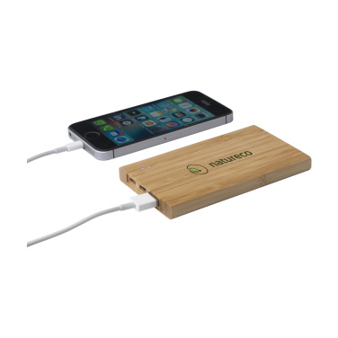 Logotrade Werbeartikel das Foto: Bamboo 4000 Powerbank externes Ladegerät