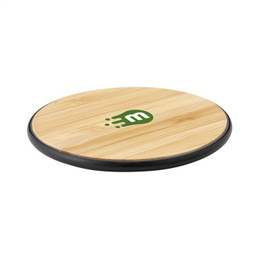 Logotrade Werbeartikel das Foto: Bamboo 10W Wireless Charger kabelloses Schnellladegerät