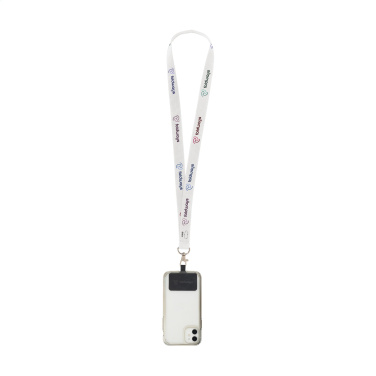 Logotrade Logogeschenke das Foto: Lanyard Sublimation RPET 2 cm mit Patch-Schlüsselband