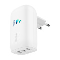 Belkin BoostCharge 3-Port-Wandladegerät, Weiß