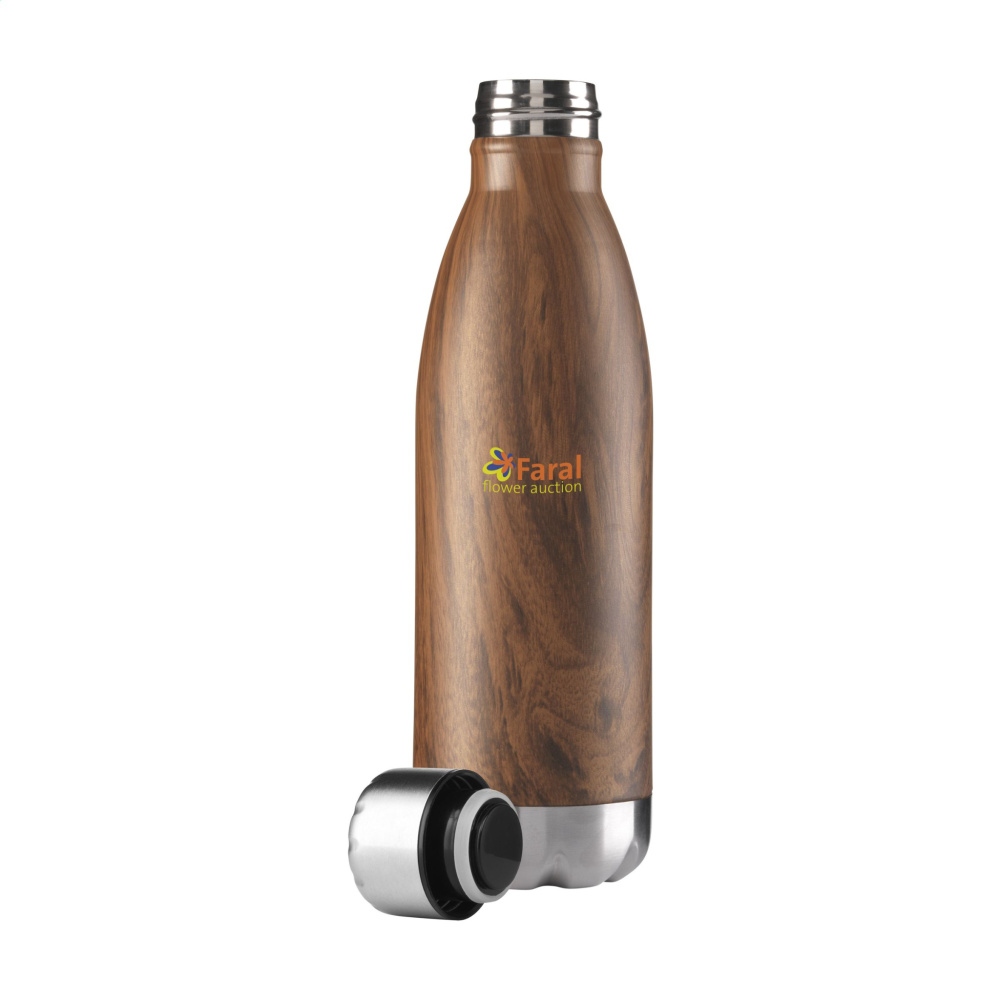 Logotrade Werbeartikel das Foto: Topflask Wood 500 ml Trinkflasche