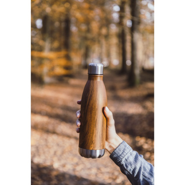 Logotrade Firmengeschenke das Foto: Topflask Wood 500 ml Trinkflasche