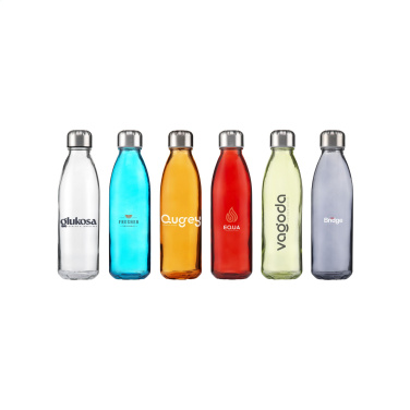 Logotrade Logogeschenke das Foto: Topflask Glas 650 ml Trinkflasche