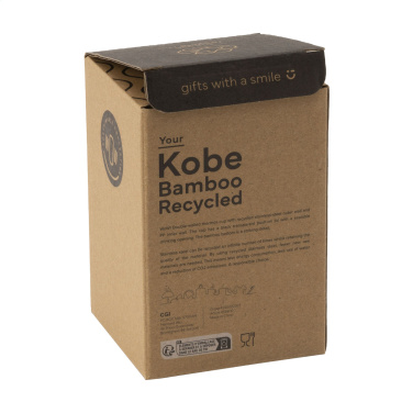 Logotrade Geschäftsgeschenke das Foto: Kobe Bamboo RCS Kaffeetasse aus recyceltem Stahl, 350 ml