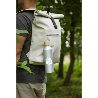 Logotrade werbemittel das Foto: AluBamboo GRS Recycled Alu 750 ml Wasserflasche