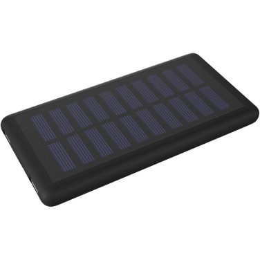 Logotrade Werbegeschenke das Foto: SCX.design P30 8000 mAh Solar Powerbank mit Leuchtlogo