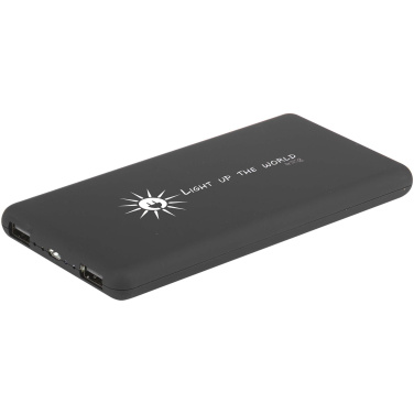 Logotrade Firmengeschenke das Foto: SCX.design P30 8000 mAh Solar Powerbank mit Leuchtlogo