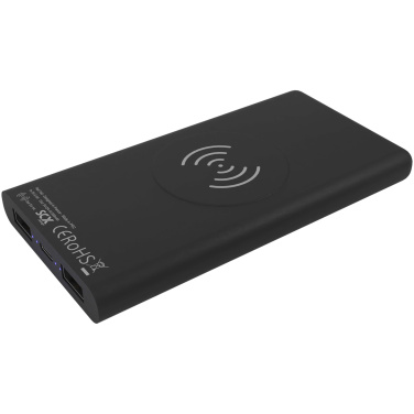 Logotrade Geschäftsgeschenke das Foto: SCX.design P40 10.000 mAh kabellose Powerbank mit Leuchtlogo 