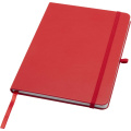 Teak A5 Hardcover Notizbuch, liniert, aus recyceltem Material, Rot