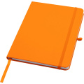 Teak A5 Hardcover Notizbuch, liniert, aus recyceltem Material, Orange