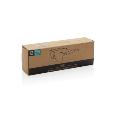 Logotrade Geschäftsgeschenke das Foto: Prism Sonnenbrille aus RCS rec. Kunststoff mit Bambusbügeln