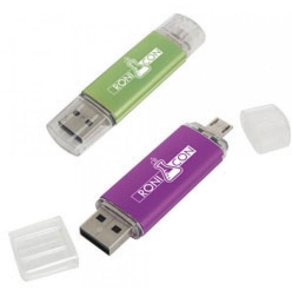 Logotrade Geschäftsgeschenke das Foto: OTG-USB-Stick aus Metall und Kunststoff