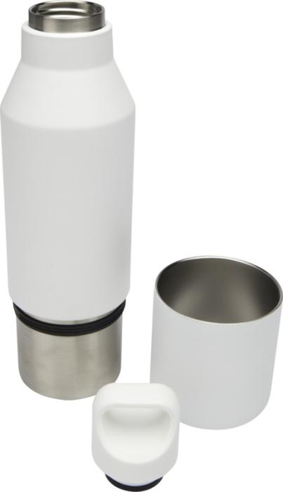 Logotrade werbemittel das Foto: Odessy 600 ml Isolierflasche und 300 ml Becher aus RCS recyceltem Edelstahl