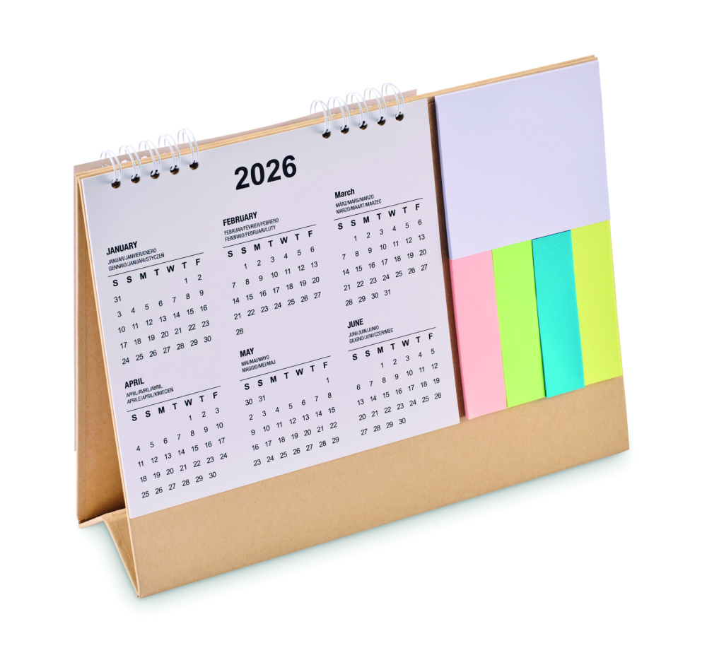 Logotrade Geschäftsgeschenke das Foto: Tischkalender mit Memoblock
