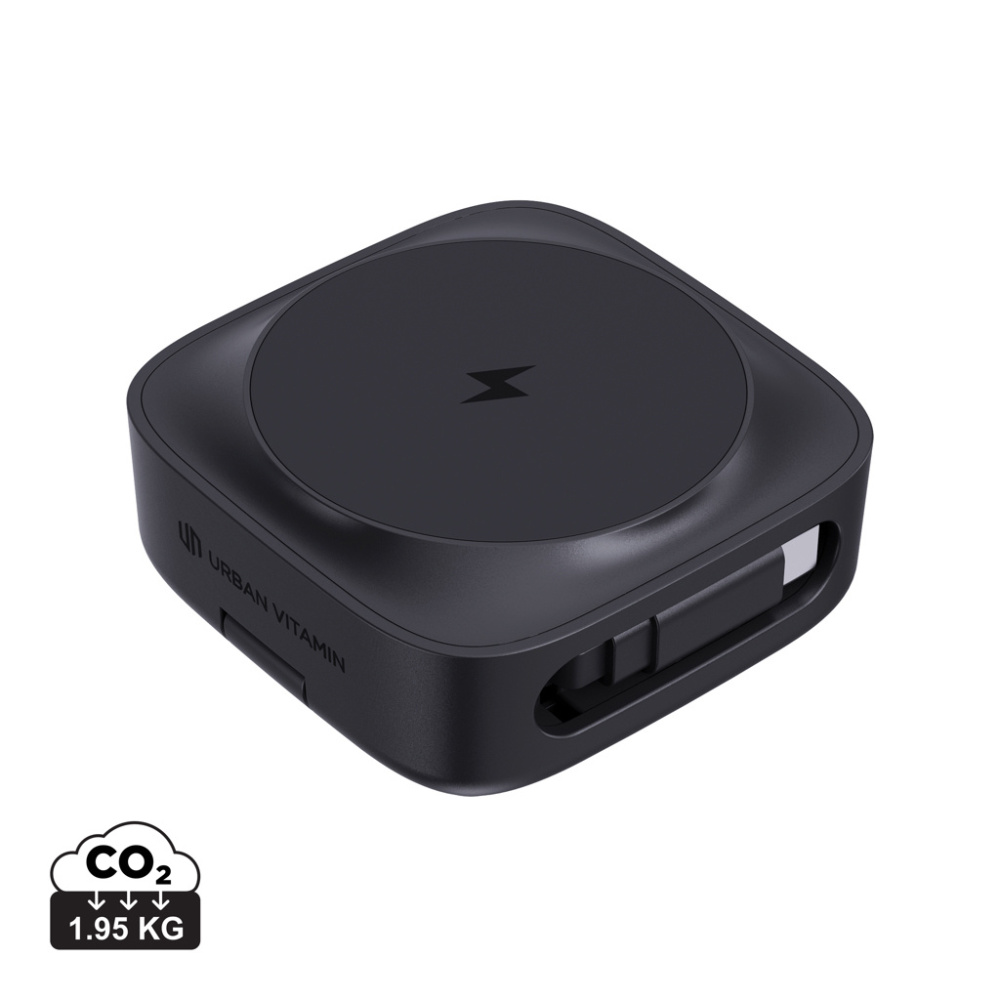 Logotrade Werbegeschenke das Foto: Urban Vitamin Goleta 2-in-1 15W Magnetic Wireless Charger