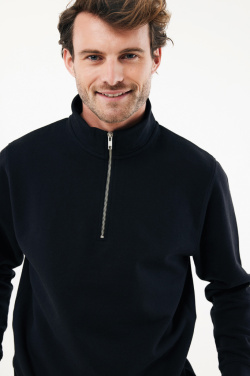 Logotrade Werbeartikel das Foto: IQONIQ Elgon Quarter-Zip-Sweater aus rec. Baumwolle