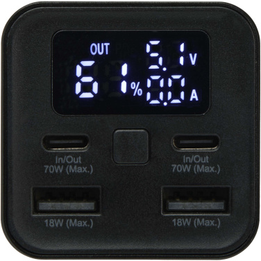 Logotrade Werbegeschenke das Foto: Acamar 70 W 20.000 mAh Laptop Powerbank aus recyceltem Aluminium