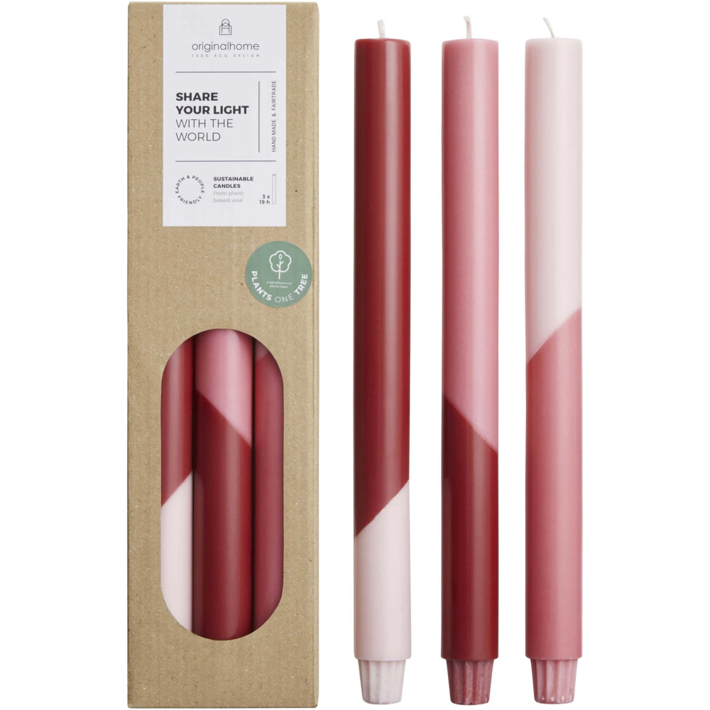 Logotrade werbemittel das Foto: Originalhome Eden Diagonale Kerzen – 3er-Set