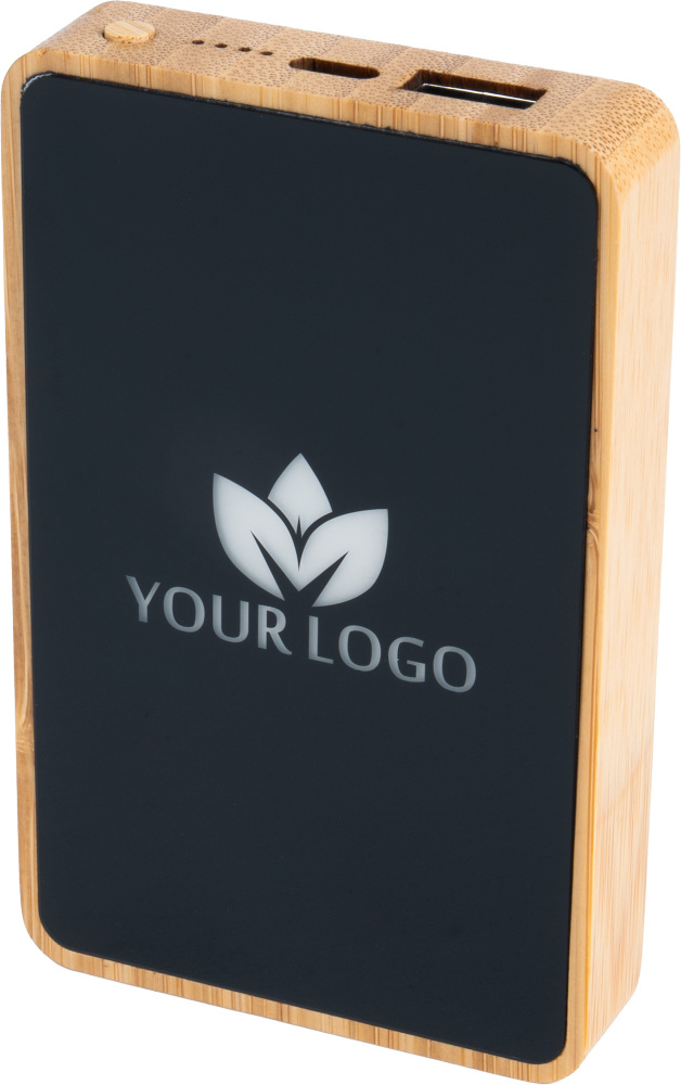 Logotrade Firmengeschenke das Foto: Powerbank 5000 mAh mit beleuchtetem Logo