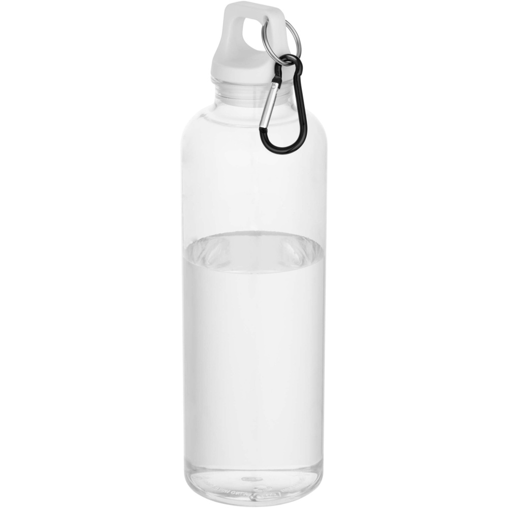 Logotrade Werbeartikel das Foto: Oregon 750 ml RCS-zertifizierte Trinkflasche aus recyceltem Kunststoff mit Karabinerhaken
