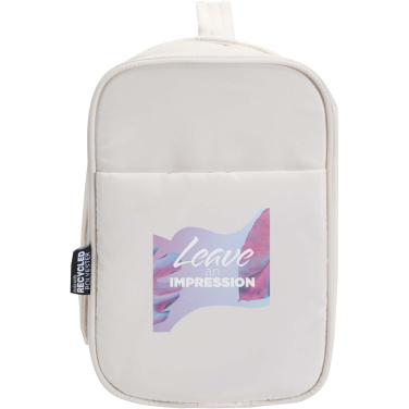 Logotrade Geschäftsgeschenke das Foto: Puffer GRS recycelte aufhängbare Kulturtasche 8L