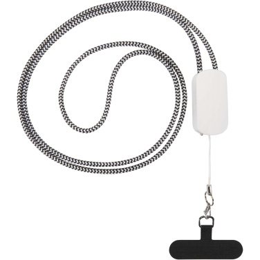 Logotrade werbemittel das Foto: Anser Smartphone Lanyard aus recyceltem Kunststoff mit 27 W 5-in-1 integriertem Kabel