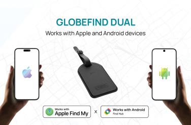 Logotrade Werbeartikel das Foto: Globefind Dual RCS Gepäckanhänger mit weltweiter Ortung