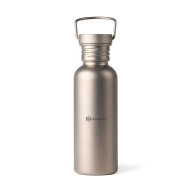 Logotrade Werbeartikel das Foto: Nordic Drift Trail Ultraleichte Titan-Wasserflasche 600ml