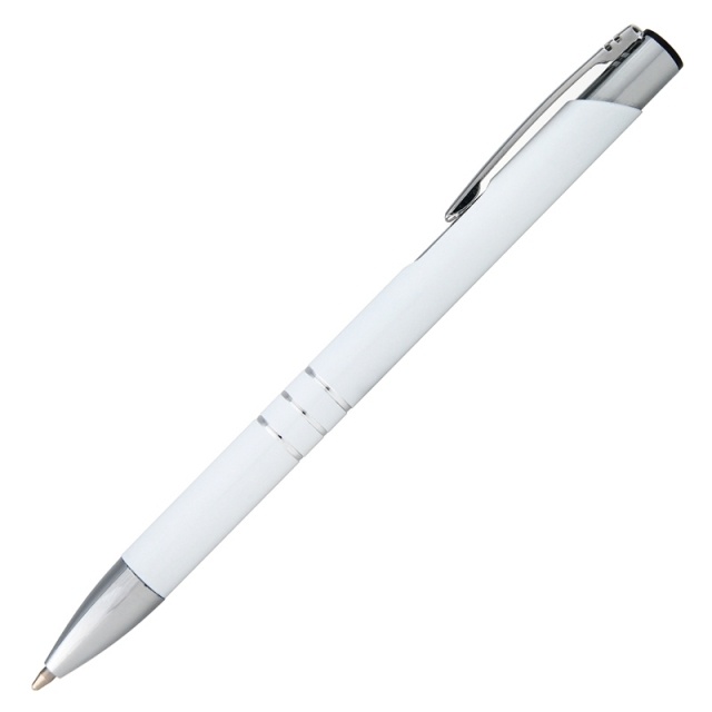 Logotrade promotional gifts photo of: Metal ball pen 'Ascot'  color white