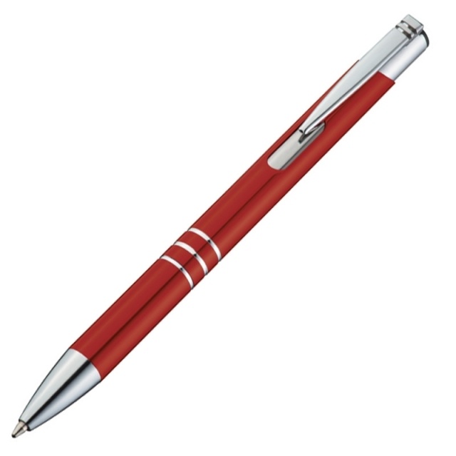 Logotrade promotional products photo of: Metal ball pen 'Ascot'  color red