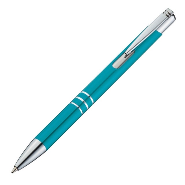 Logotrade business gift image of: Metal ball pen 'Ascot', blue