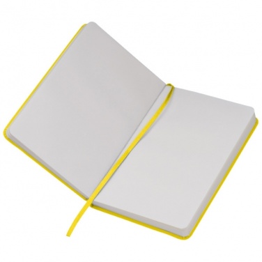 Logo trade promotional giveaways image of: Notebook A6 Lübeck, yellow