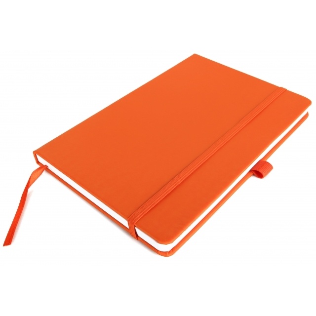 Logo trade promotional giveaways picture of: A5 note book 'Kiel'  color orange
