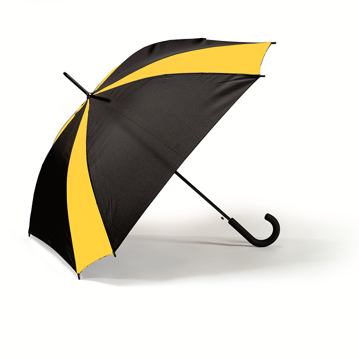 Logotrade promotional giveaway image of: Yellow and black umbrella Saint Tropez