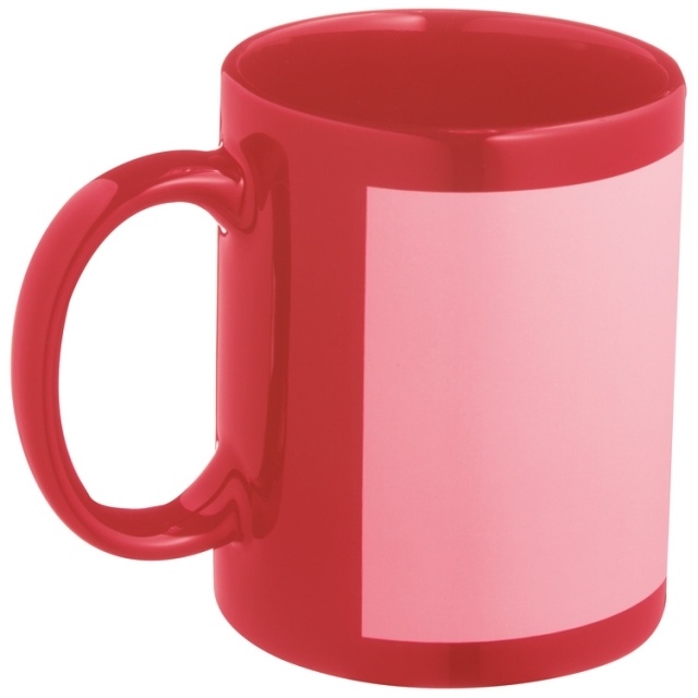 Logotrade business gifts photo of: Ceramic sublimation mug Montevideo, red