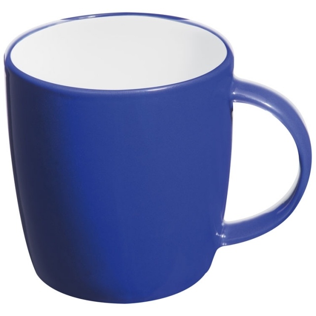 Logo trade promotional giveaways image of: Ceramic mug Martinez, blue