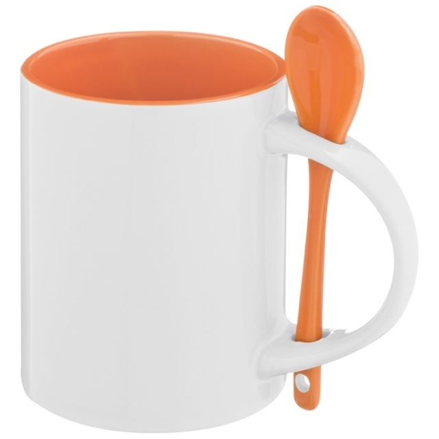 Logotrade promotional products photo of: Ceramic cup Savannah, orange