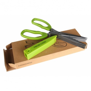 Logotrade advertising products photo of: Chive scissors 'Bilbao'  color light green