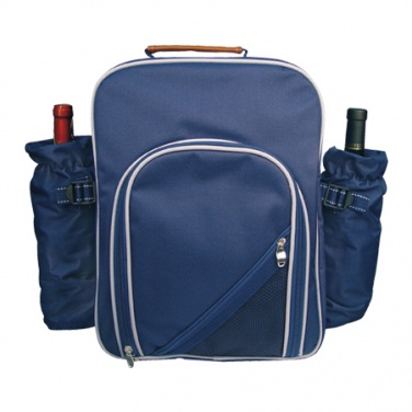 Logo trade promotional products picture of: High-class picnic backpack 'Virginia'  color blue