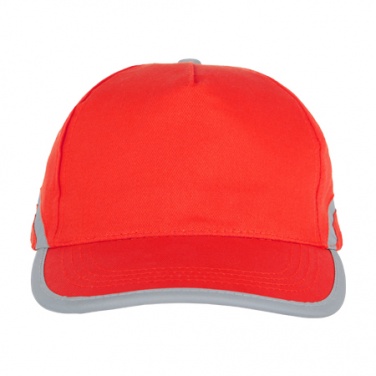 Logo trade business gift photo of: 5-panel reflective cap 'Dallas'  color red