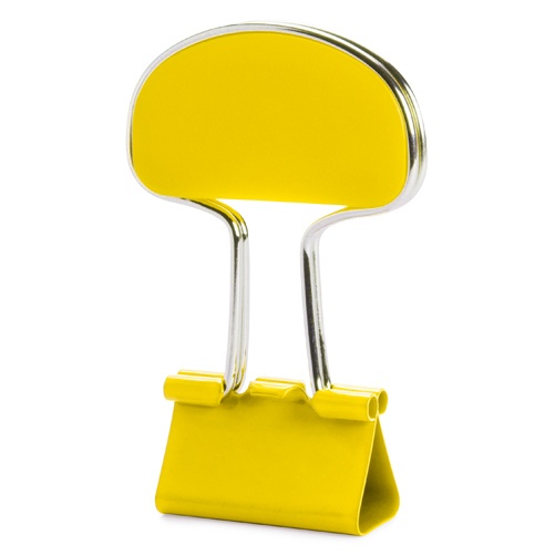 Logo trade promotional merchandise photo of: Note clip, yellow