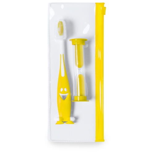 Logo trade promotional products picture of: toothbrush set AP741956-02 yellow
