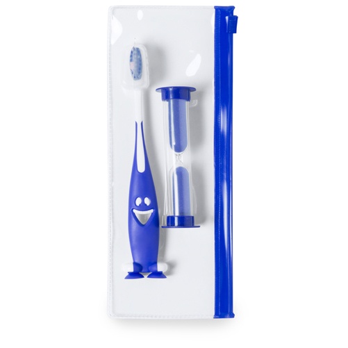 Logo trade promotional gifts picture of: toothbrush set AP741956-06 blue